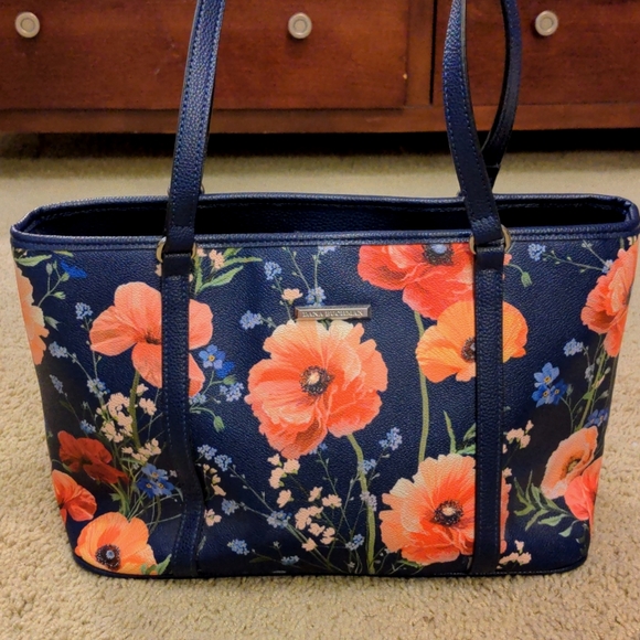 Blue Floral Tote - Dana Buchman - Picture 1 of 8
